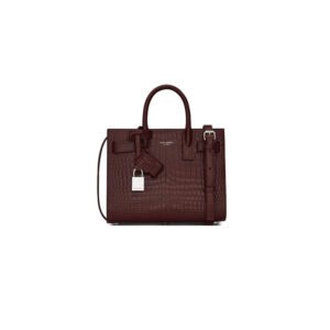 YSL SAC DE JOUR NANO IN EMBOSSED CROCODILE SHINY LEATHER