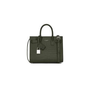 YSL SAC DE JOUR NANO IN EMBOSSED CROCODILE SHINY LEATHER