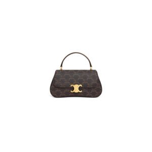TEEN CELINE LOLA in Triomphe Canvas and Calfskin(HIGH-END GRADE)