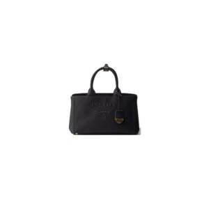 Prada Jardiniere large cotton canvas handbag(HIGH-END GRADE)