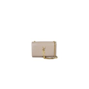 YSL kate medium tassel in crocodile-embossed leather