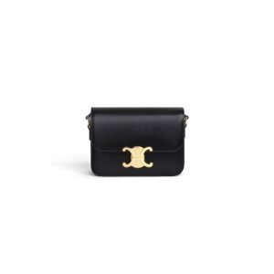 CELINE TEEN TRIOMPHE BAG IN shiny calfskin(HIGH-END GRADE)
