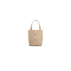 LOEWE Mini Puzzle Fold tote in shiny calfskin(HIGH-END GRADE)