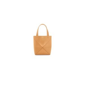 LOEWE Mini Puzzle Fold tote in shiny calfskin(HIGH-END GRADE)