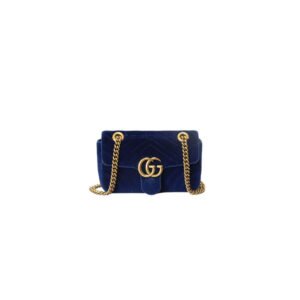 GG Velvet Small Marmont shoulder bag
